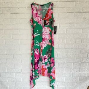 NEW Tiana B Floral Hi Low Hem Flowy Dress Small NWT